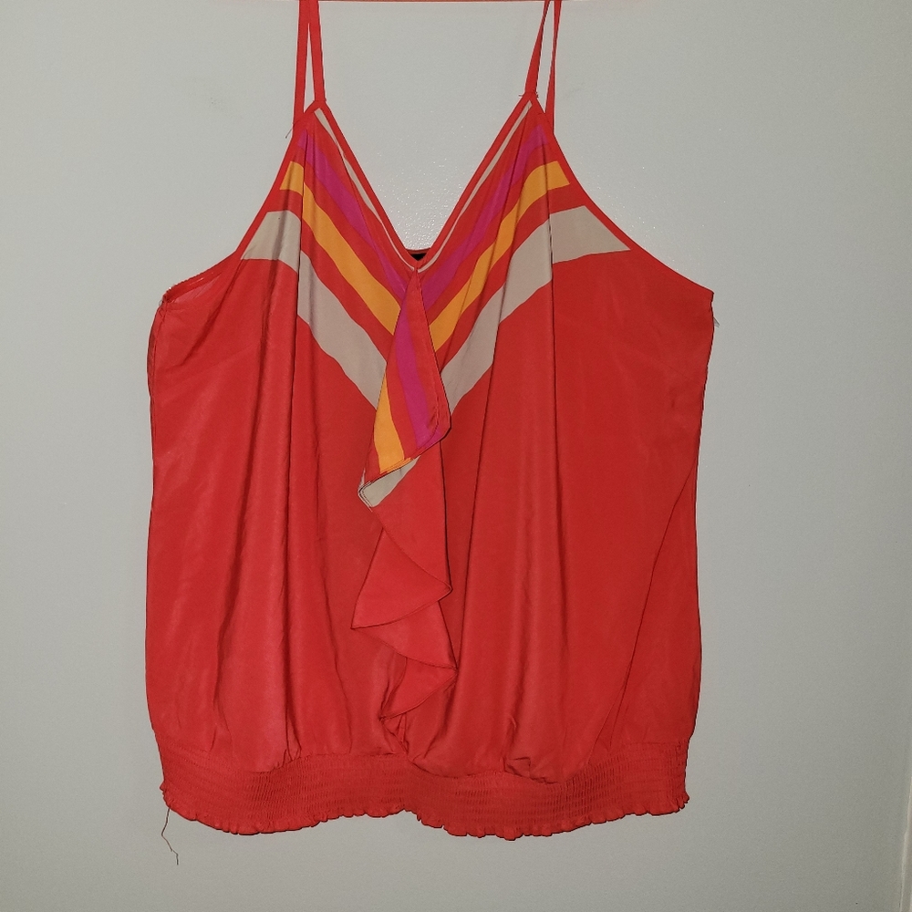 Lane Bryant tank top with ruffle accent